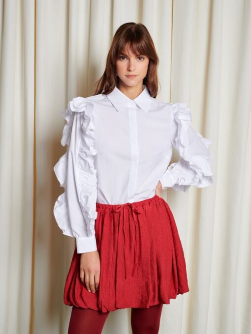 Ghospell  Melissa Ruffled Shirt