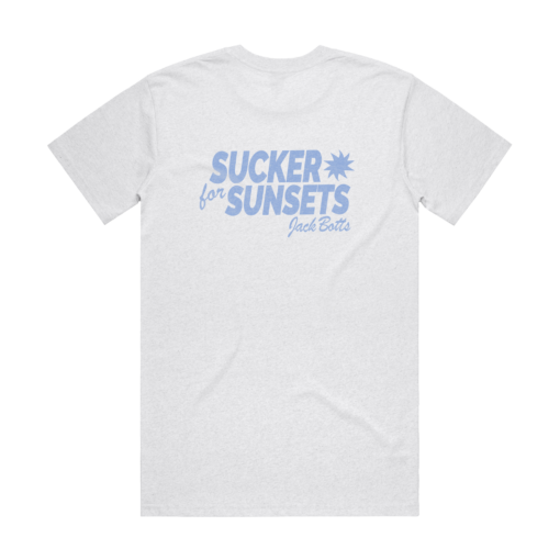 Sucker For Sunsets Blue Logo Tee (White Marle) - Image 2