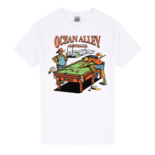 Pool Table Tee (White)