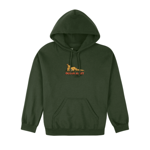 Embroidered Roo Hood (Forest Green)