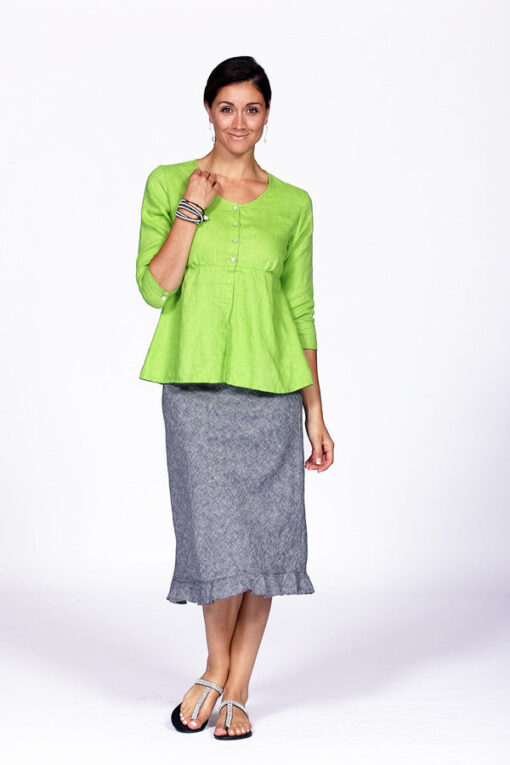 button front linen tunic - Image 2