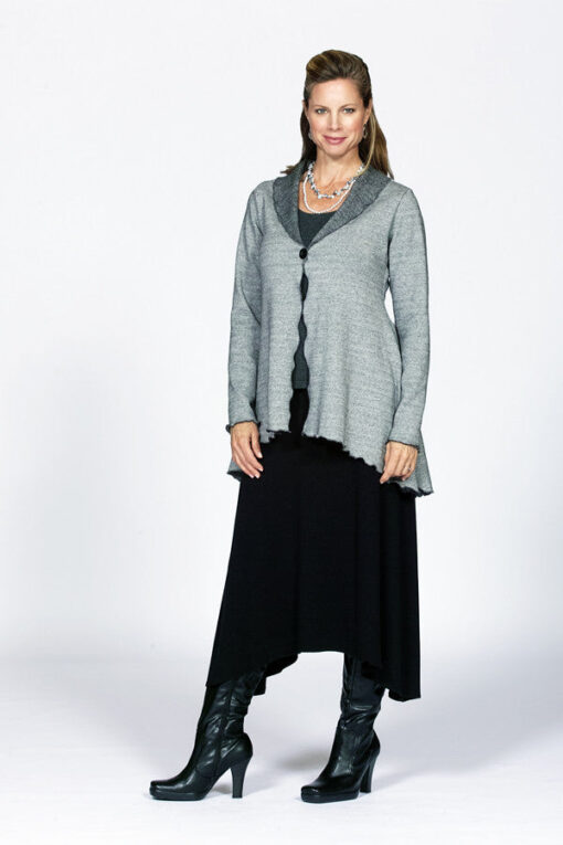 asymmetrical hem knit skirt - Image 2