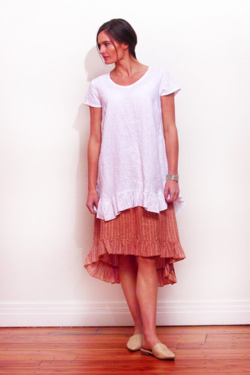 hemp and organic cotton ruffle hem skirt - Image 2