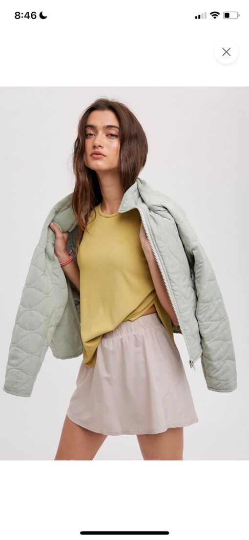 Quilted Seafoam Jacket - Image 2