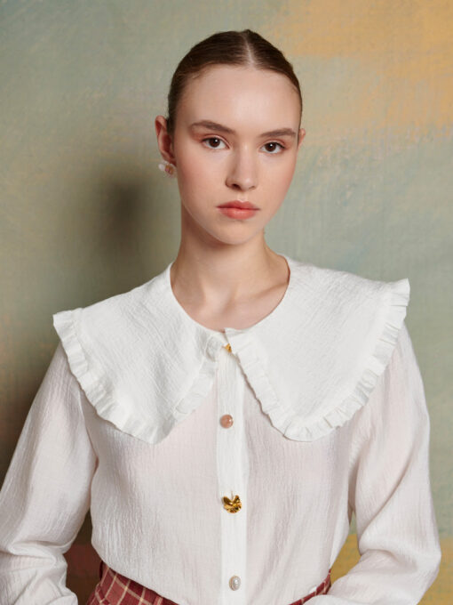 Royale Mixed Button Blouse - Image 5