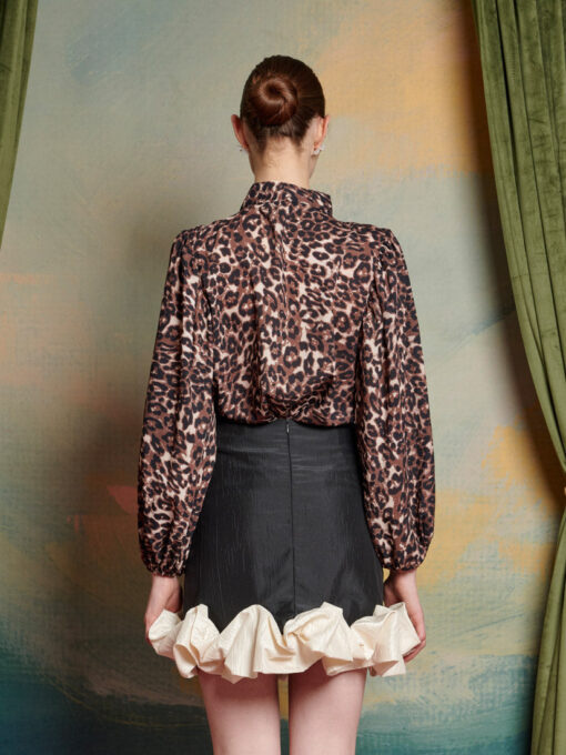 Lise Leopard Bow Blouse - Image 3