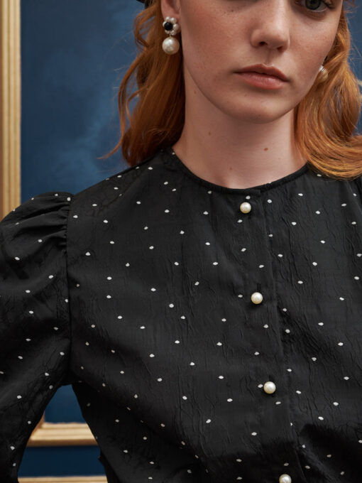 Waltz Sequin Collar Blouse - Image 6