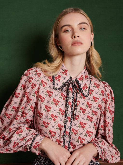 Lattice Floral Blouse - Image 5