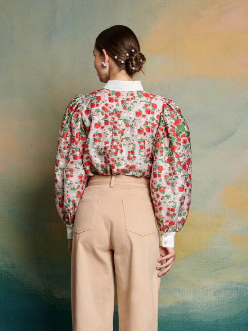 DREAM Charm Floral Jacquard Blouse - Image 3