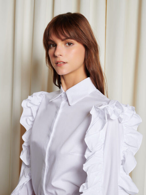 Ghospell  Melissa Ruffled Shirt - Image 5