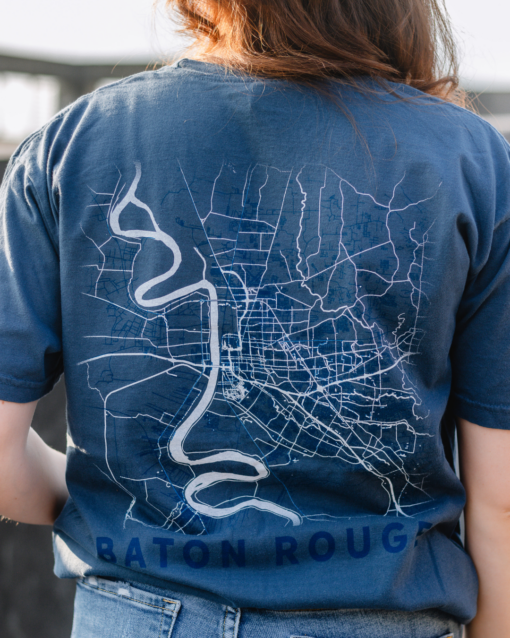 Baton Rouge Map© Pocket Tee - Image 4