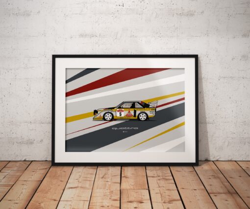 AUDI QUATTRO RALLY CAR PRINT - Image 2