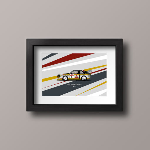 AUDI QUATTRO RALLY CAR PRINT - Image 3