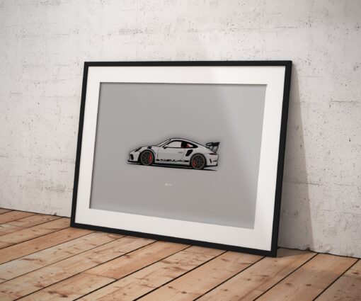 PORSCHE GT3RS GREY PRINT