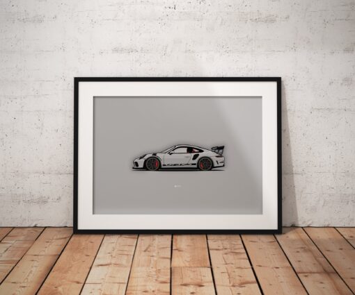 PORSCHE GT3RS GREY PRINT - Image 2