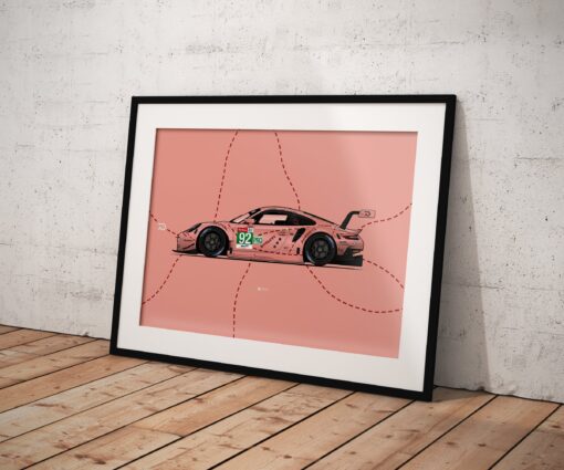 PORSCHE 911 RSR PINK PIG PRINT