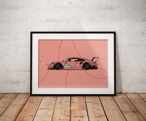 PORSCHE 911 RSR PINK PIG PRINT - Image 2