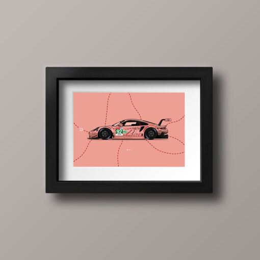 PORSCHE 911 RSR PINK PIG PRINT - Image 3