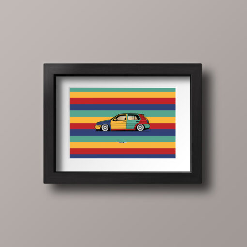 VOLKSWAGEN GOLF MK3 HARLEKIN PRINT - Image 3