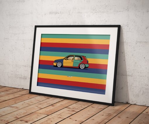 VOLKSWAGEN GOLF MK3 HARLEKIN PRINT