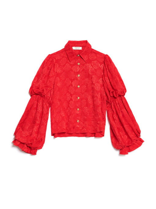 DREAM Court Rose Jacquard Blouse - Image 7