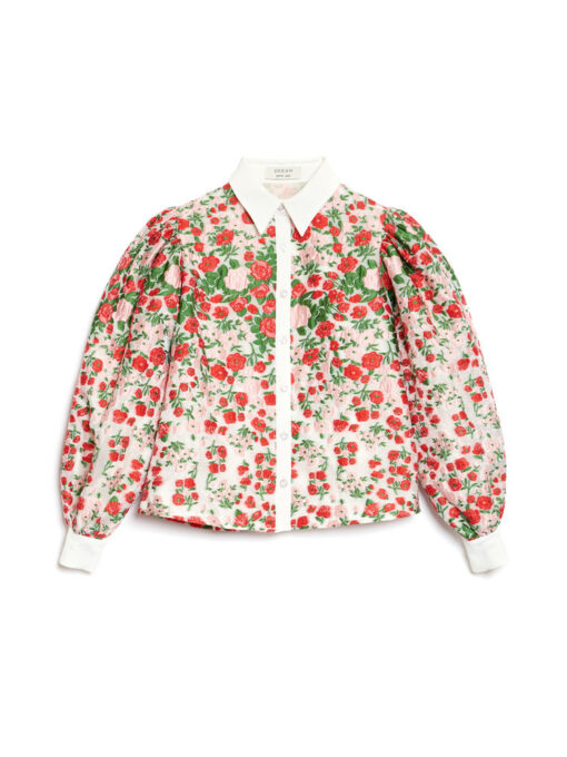 DREAM Charm Floral Jacquard Blouse - Image 7