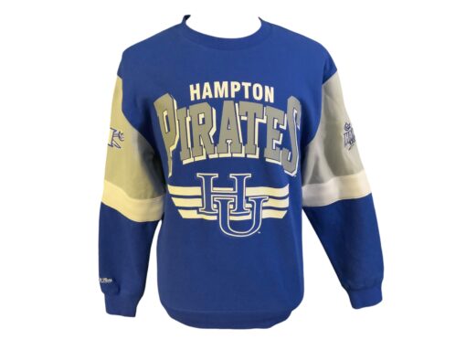 HBCU- Hampton Pirates Crew Sweat Shirt Small Royal New $110