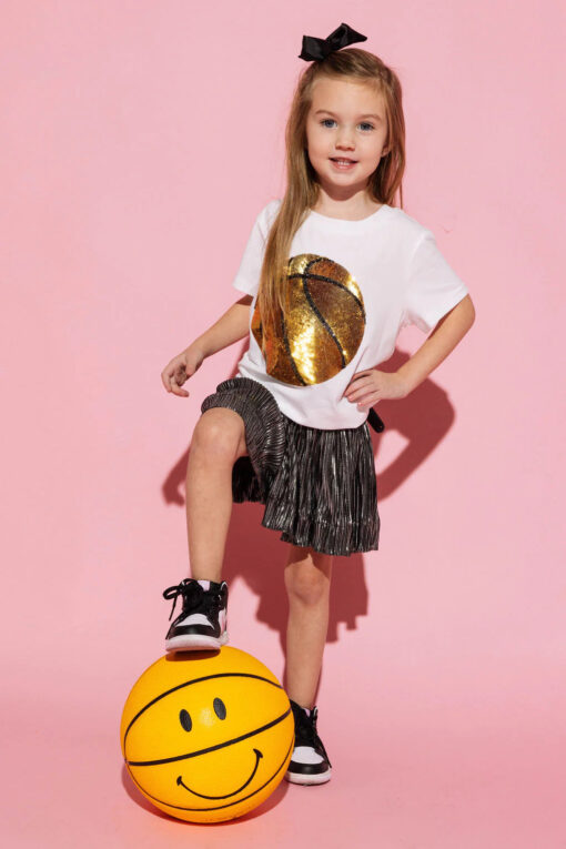 QOS-KIDS WHITE/GOLD BASKETBALL