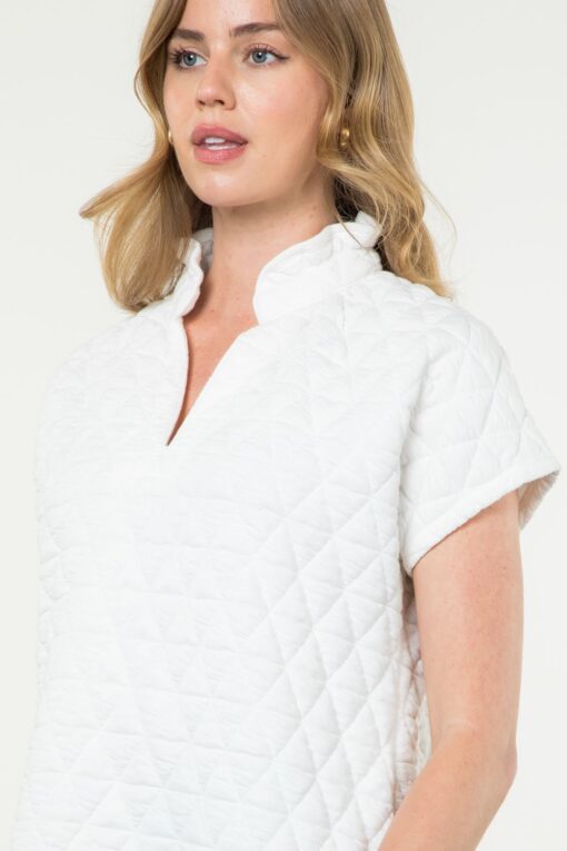 THML-TOP S/S TEXTURED-WHITE - Image 4