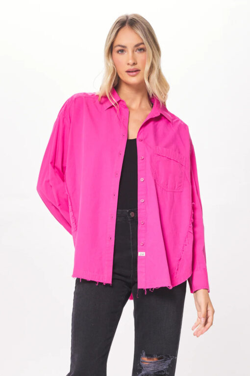 VINTAGE HAVANA-TOP-HOT PINK POPLIN