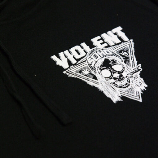 Blazin' Skull Hoodie (Black) - Image 3