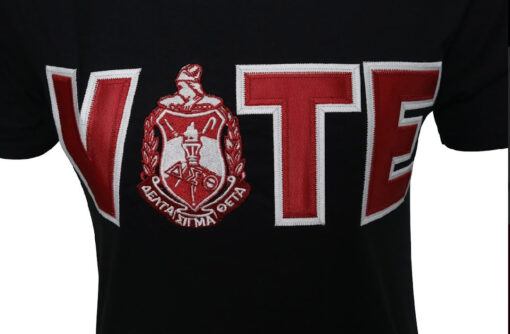 Embroidered Delta  Black Vote T-Shirt - Image 2