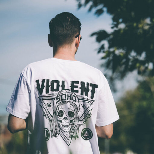 Blazin' Skull Tee (White) - Image 6