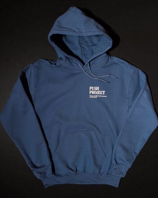 Falling Man Slate Blue Unisex Hoodie - Image 3