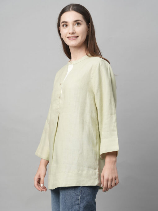 Women's Sage Linen Regular Fit Blouse - Image 3