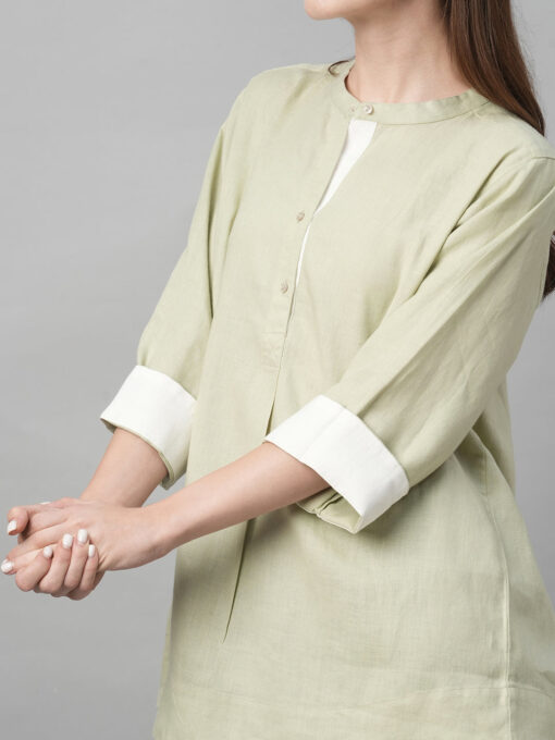 Women's Sage Linen Regular Fit Blouse - Image 7