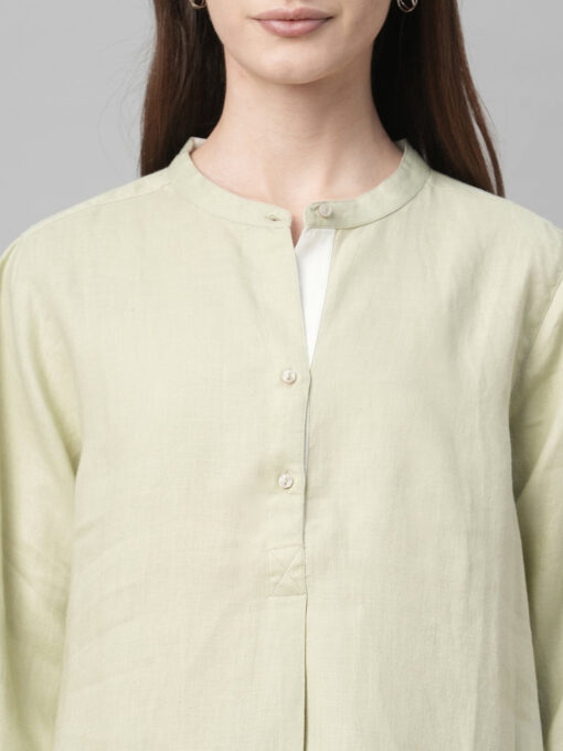 Women's Sage Linen Regular Fit Blouse - Image 5