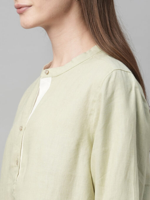 Women's Sage Linen Regular Fit Blouse - Image 6