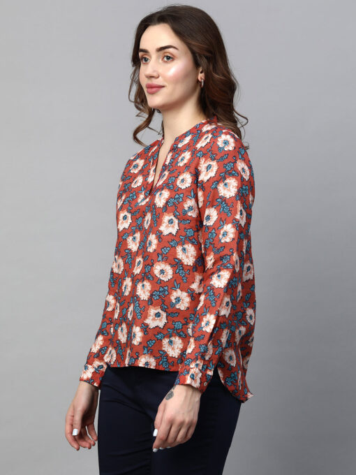 Women's Multi Linen Regular Fit Blouse - Image 3