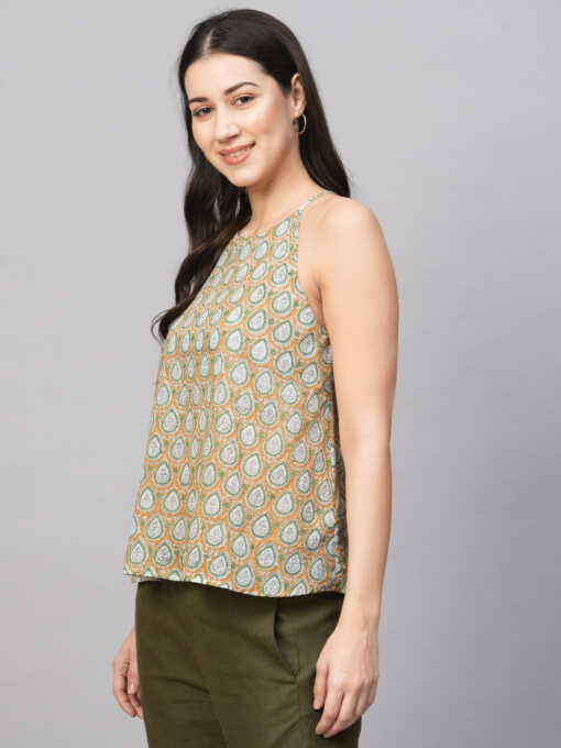 Women's Brown Cotton Regular Fit Blouse - Image 3