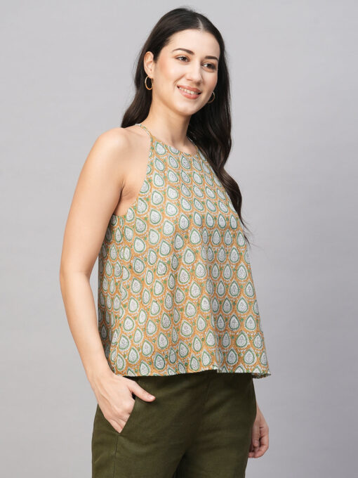 Women's Brown Cotton Regular Fit Blouse - Image 4