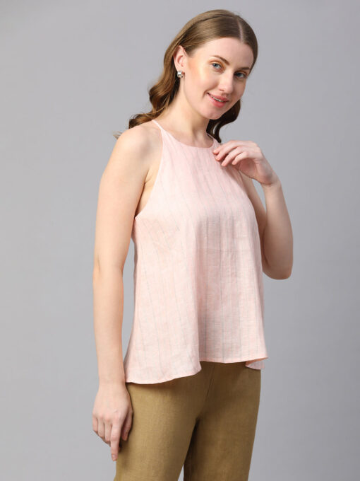 Women's Rose Linen Regular Fit Blouse - Image 4