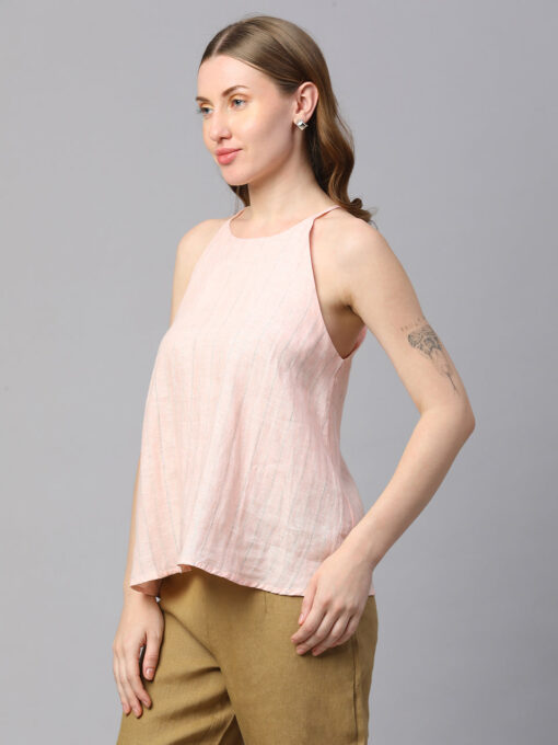 Women's Rose Linen Regular Fit Blouse - Image 3