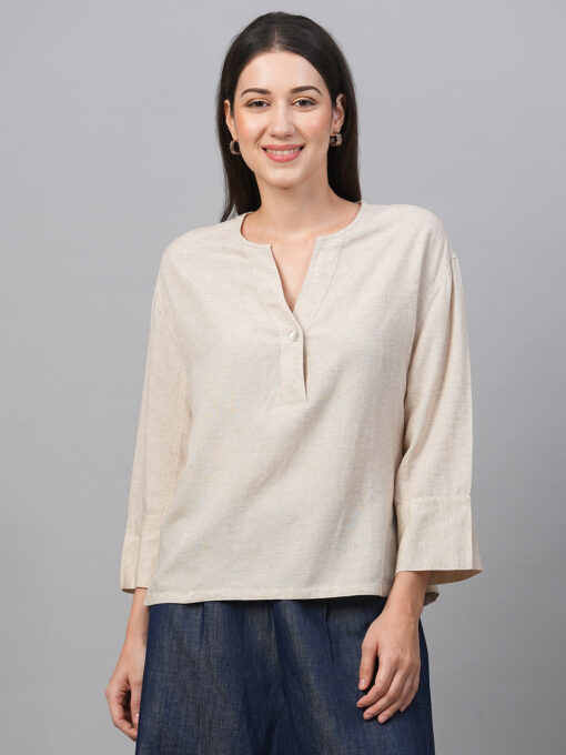 Women's Natural1 Viscose Linen Regular Fit Blouse - Image 2