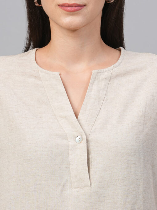 Women's Natural1 Viscose Linen Regular Fit Blouse - Image 6