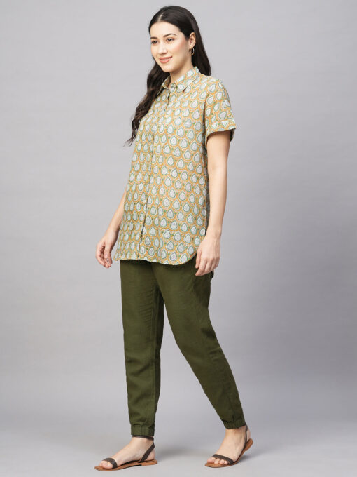 Women's Brown Cotton Regular Fit Blouse - Image 3