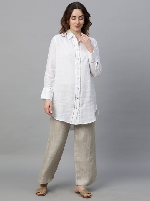 Women's Whisper Wh Linen Regular Fit Blouse - Image 3