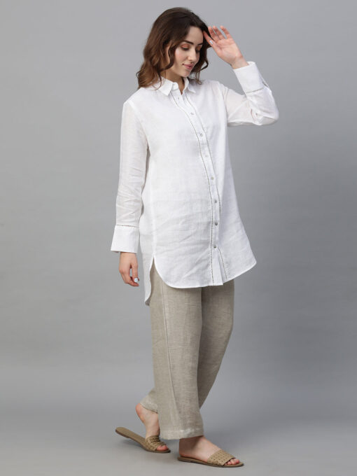 Women's Whisper Wh Linen Regular Fit Blouse - Image 5