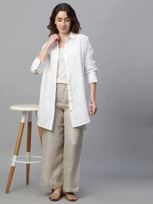 Women's Whisper Wh Linen Regular Fit Blouse - Image 2