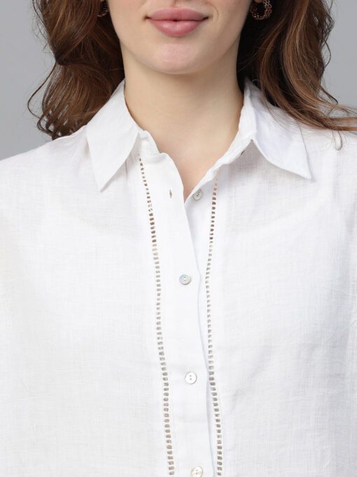 Women's Whisper Wh Linen Regular Fit Blouse - Image 7